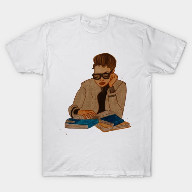 Holly Golightly reading T-Shirt by Le petit fennec